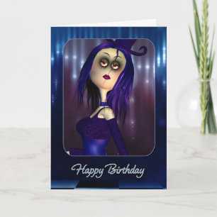 Verjaardag Kaart - Moonies Schattige Rag Doll Goth