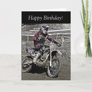 Verjaardag Kaart: Motocross Guy Kaart