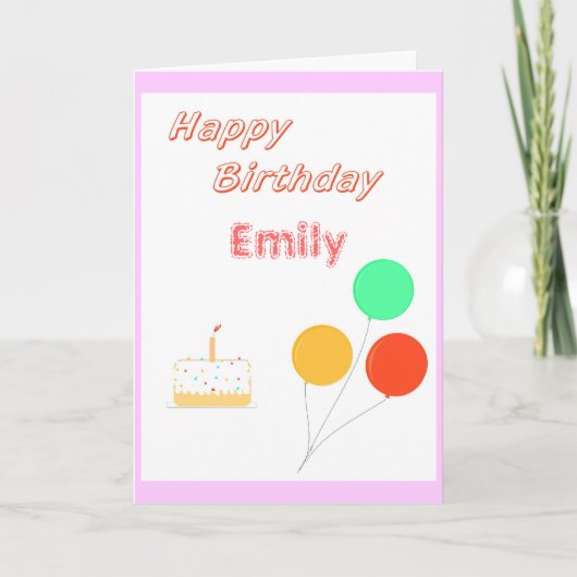 Verjaardag Kaart Naam toevoegen (en leeftijd voor  (Voorkant)