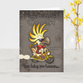 Verjaardag Kaart - Neef verjaardag Kaart - Cockato (Gele Bloem)