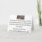 Verjaardag Kaart - New York City Verhoogde RR (Achterkant)