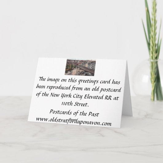 Verjaardag Kaart - New York City Verhoogde RR (Achterkant)