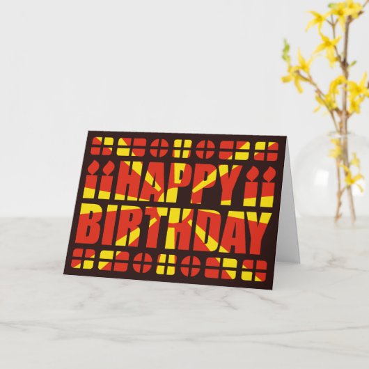 Verjaardag Kaart Noord-Macedonië (Gele Bloem)