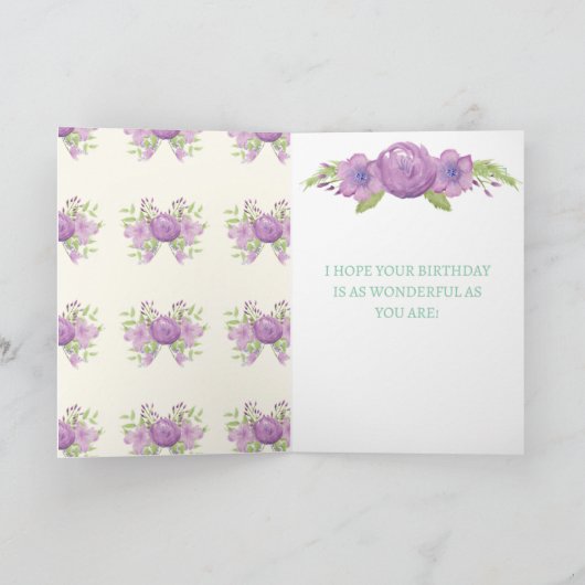 Verjaardag Kaart overgrootmoeder (Binnen)