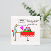 VERJAARDAG KAART - PAPEGAAI GEZEGDE HAPPY BIRTHDAY (Staand voorkant)