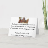 Verjaardag Kaart - Parish Church, Folkestone, Kent (Achterkant)