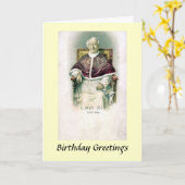 Verjaardag Kaart - Paus Leo XIII (Gele Bloem)