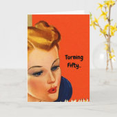 Verjaardag Kaart plezier draaien 50 Het is niet zo (Gele Bloem)