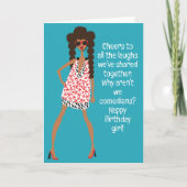 Verjaardag Kaart - Proost op al het gelach (Voorkant)