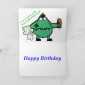 Verjaardag Kaart "Puddigan". (Binnen)