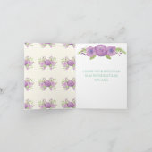 Verjaardag Kaart - Purple Flowers (Binnen)