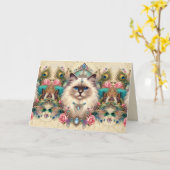 Verjaardag Kaart Ragdoll Angel Kat Prinses (Gele Bloem)