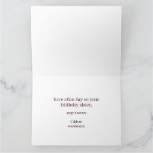 Verjaardag Kaart - Rainbow Hearts Gold Plum (Binnen)