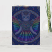 Verjaardag Kaart | Rainbow Pride Angel Cat Sparkle (Achterkant)
