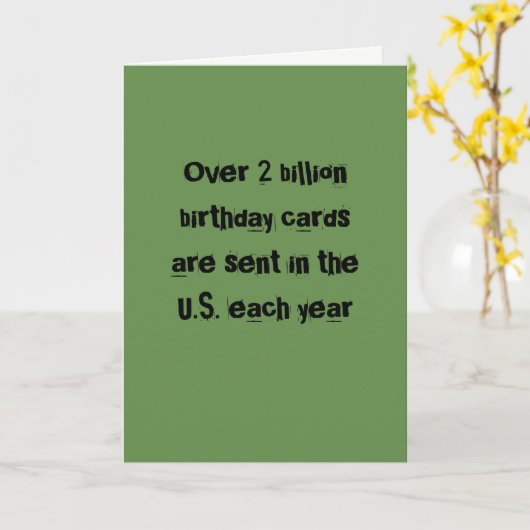 Verjaardag Kaart - Sarcastisch (Gele Bloem)