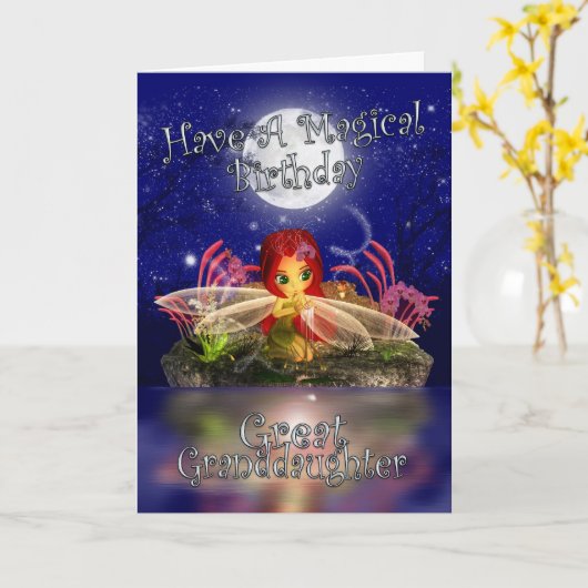 Verjaardag Kaart - Schattige Little Fa (Gele Bloem)