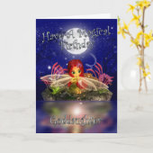 Verjaardag Kaart - Schattige Little Fairy - Wa (Gele Bloem)