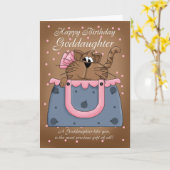 Verjaardag Kaart - Schattigee Cat Purse Pet (Gele Bloem)