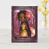 Verjaardag Kaart - Schattigee Roze Sprookje (Gele Bloem)