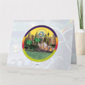 Verjaardag Kaart | Sequin Art City Sydney Australi (Achterkant)