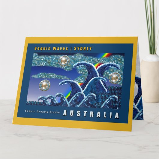 Verjaardag Kaart | Sequin Waves, Sydney Australië (Voorkant)