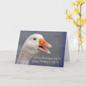 Verjaardag Kaart: Singing Goose Kaart (Gele Bloem)