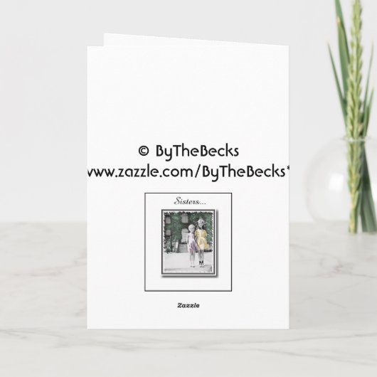Verjaardag Kaart "Sisters" (Achterkant)