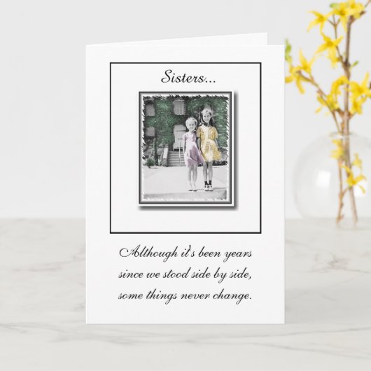 Verjaardag Kaart "Sisters" (Gele Bloem)