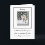 Verjaardag Kaart "Sisters"<br><div class="desc">Ouderwetse foto uit de jaren 40 van twee zussen,  die naast elkaar staan. Deze Sisters Verjaardag Kaart maakt een groot wenskaart om te sturen naar een jongere zus of een oudere zus.</div>