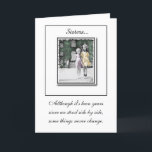 Verjaardag Kaart "Sisters"<br><div class="desc">Ouderwetse foto uit de jaren 40 van twee zussen,  die naast elkaar staan. Deze Sisters Verjaardag Kaart maakt een groot wenskaart om te sturen naar een jongere zus of een oudere zus.</div>