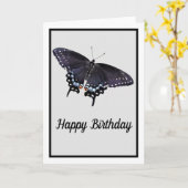 Verjaardag Kaart Swallowtail Schilderij (Gele Bloem)