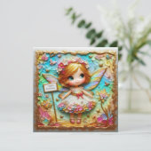 VERJAARDAG KAART ~ Sweet Fairy ~ (Staand voorkant)