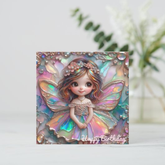 VERJAARDAG KAART ~ Sweet Fairy ~ (Staand voorkant)