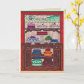 Verjaardag Kaart - Taart in de kast (Gele Bloem)