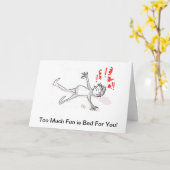 Verjaardag Kaart: te veel plezier is slecht voor j Kaart (Gele Bloem)