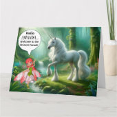 Verjaardag Kaart Unicorn Forest (Voorkant)