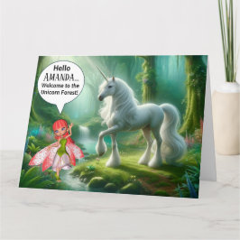 Verjaardag Kaart Unicorn Forest