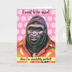 Verjaardag Kaart Vain Gorilla ontwerp.