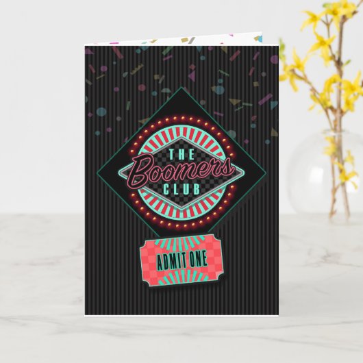 Verjaardag Kaart van de Boomers Club (Gele Bloem)