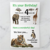 Verjaardag Kaart van de dierentuin (Binnen)