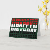 Verjaardag Kaart van de Iraakse vlag (Gele Bloem)