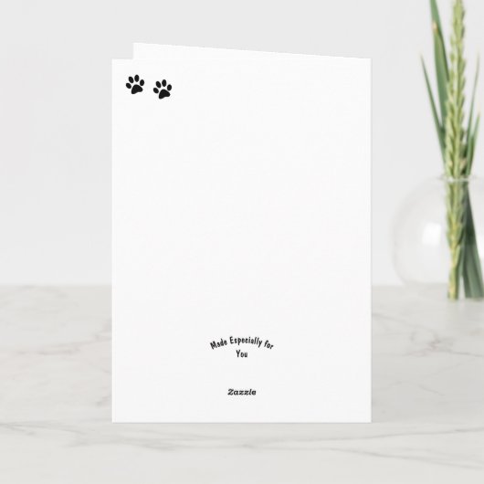 Verjaardag Kaart van de kat (Achterkant)