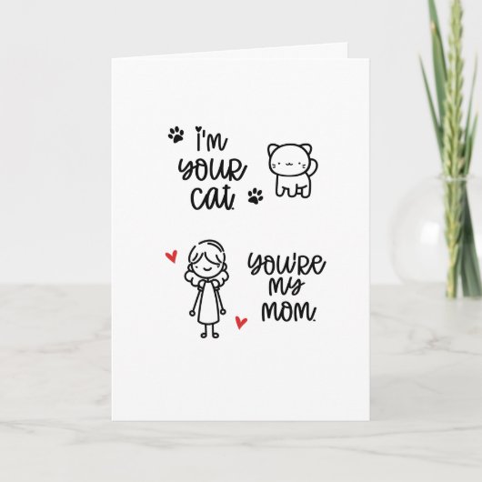 Verjaardag Kaart van de kat (Voorkant)