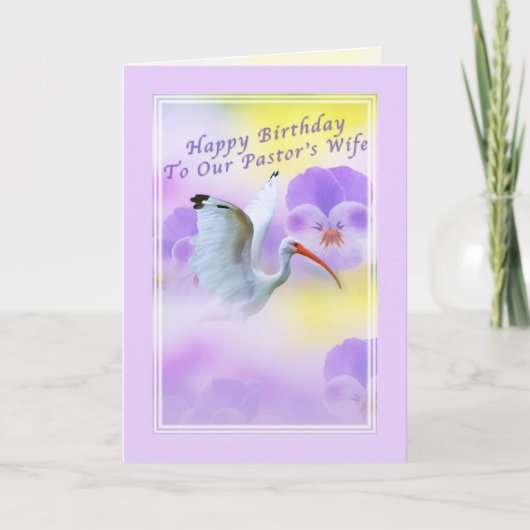 Verjaardag Kaart van de vrouw van de pastoor (Voorkant)