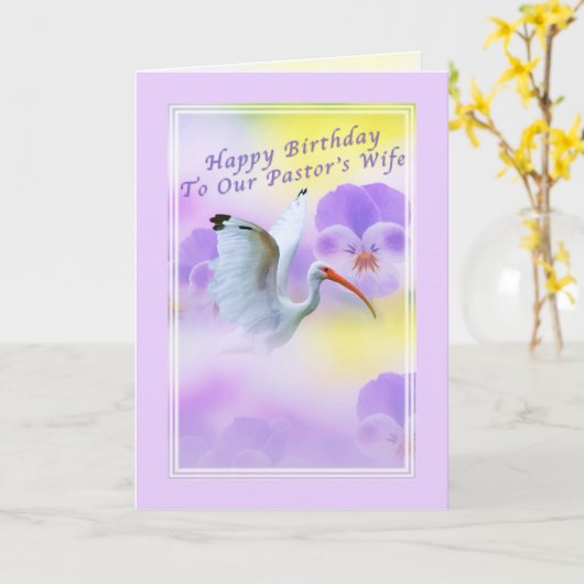 Verjaardag Kaart van de vrouw van de pastoor (Gele Bloem)