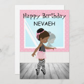 Verjaardag Kaart van een Afro-Amerikaans meisje (Voorkant / Achterkant)