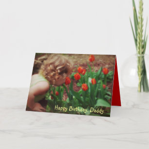 Verjaardag Kaart van het kleine meisje van papa