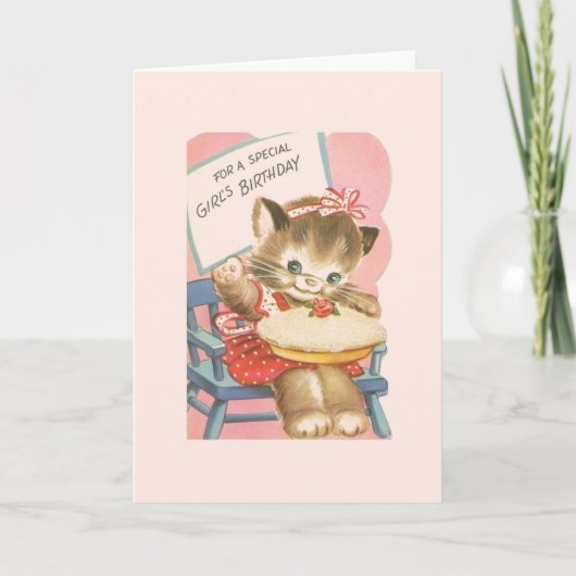 Verjaardag Kaart van het  meisje (Voorkant)