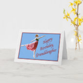 Verjaardag Kaart van kleindochter met ballerina (Gele Bloem)