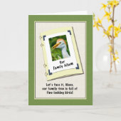 Verjaardag Kaart van nichtje met Egret (Gele Bloem)